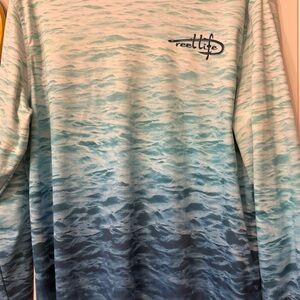 Reel Life Men's Ocean Blue Long Sleeve Tee